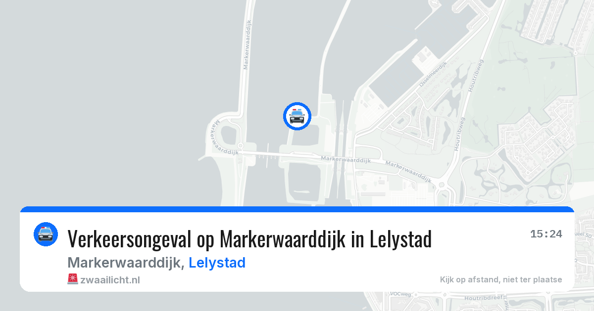Verkeersongeval op Markerwaarddijk in Lelystad — 21 apr 2026
