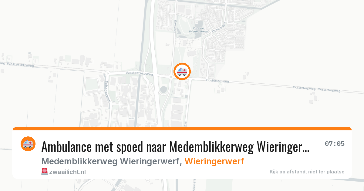 Ambulance met spoed naar Medemblikkerweg Wieringerwerf in Wieringerwerf — 1 jun 2026
