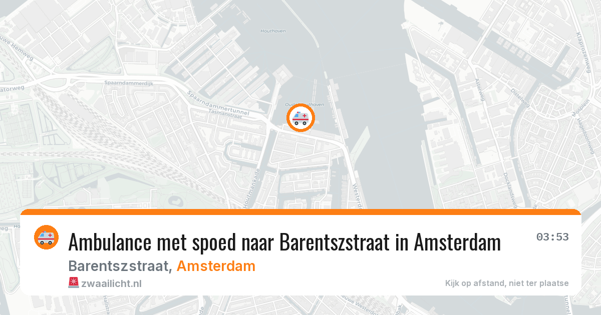 Ambulance met spoed naar Barentszstraat in Amsterdam — 22 jun 2026