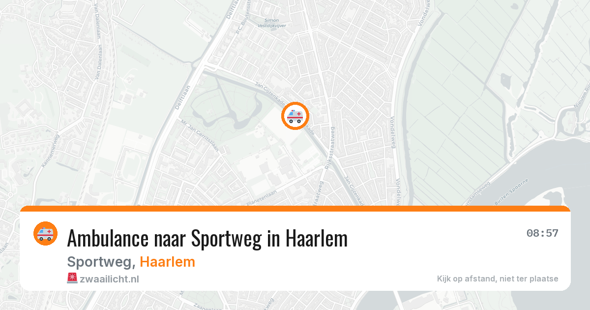 Ambulance naar Sportweg in Haarlem — 29 jun 2026