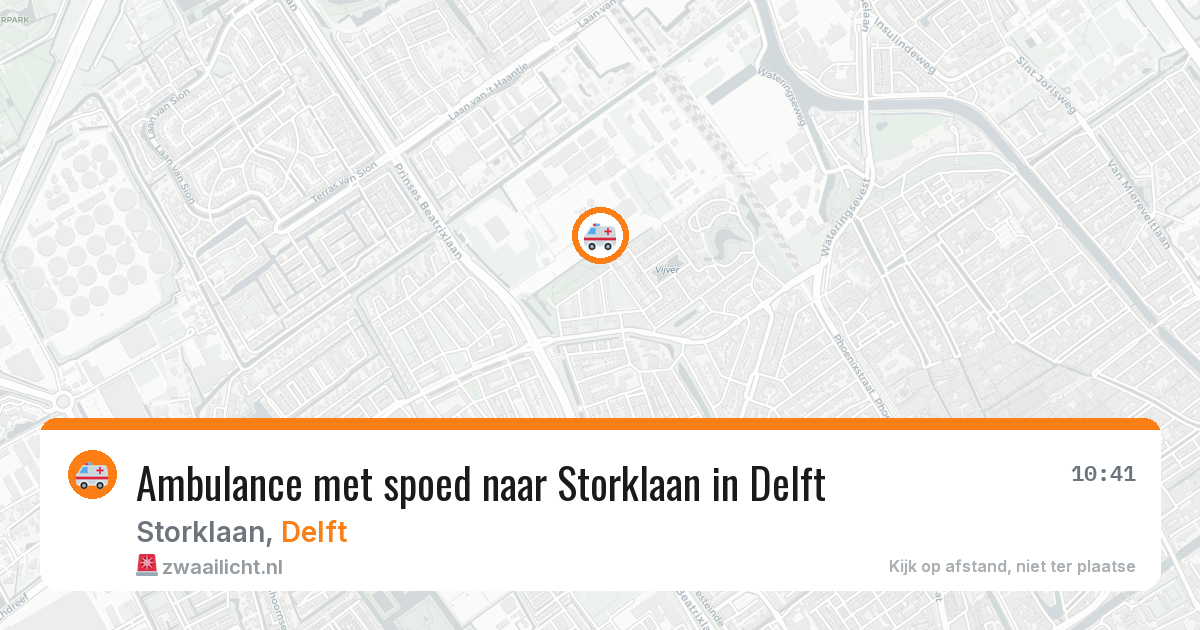 Ambulance met spoed naar Storklaan in Delft — 1 jun 2026