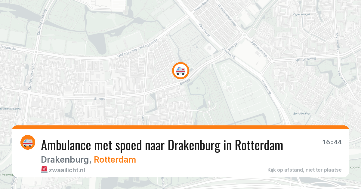 Ambulance met spoed naar Drakenburg in Rotterdam — 23 jul 2026
