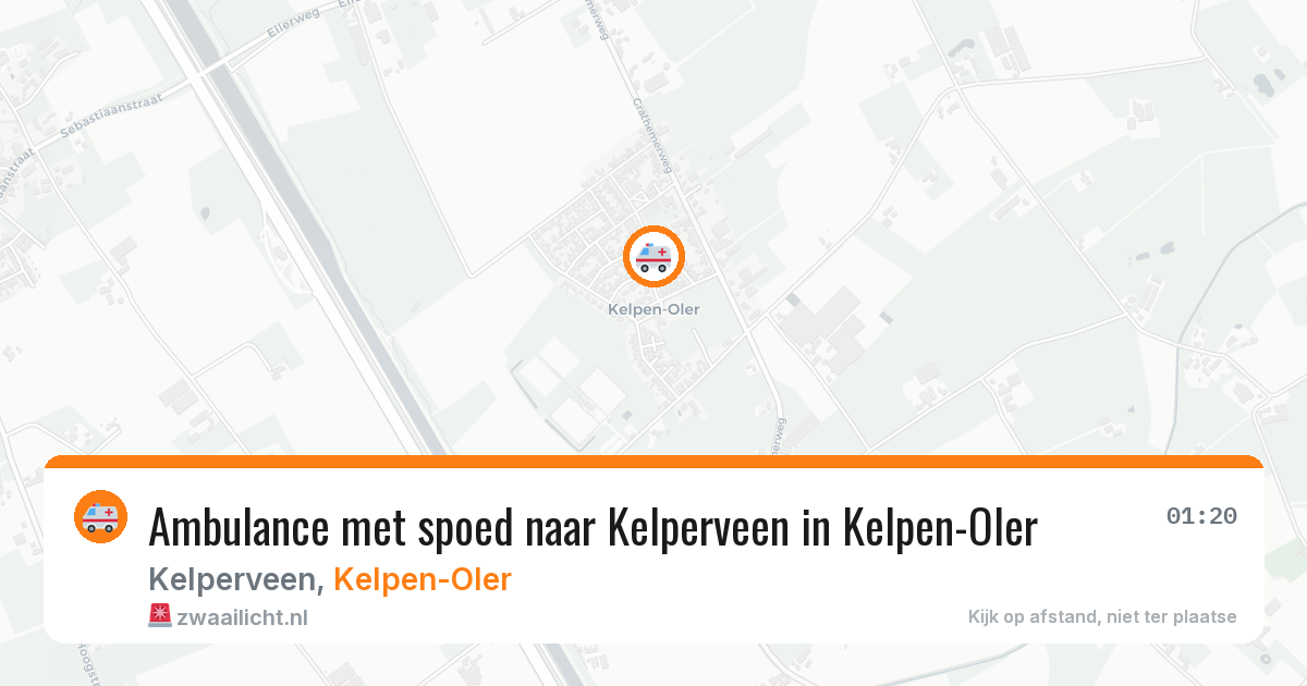 Ambulance met spoed naar Kelperveen in Kelpen-Oler — 3 aug 2026