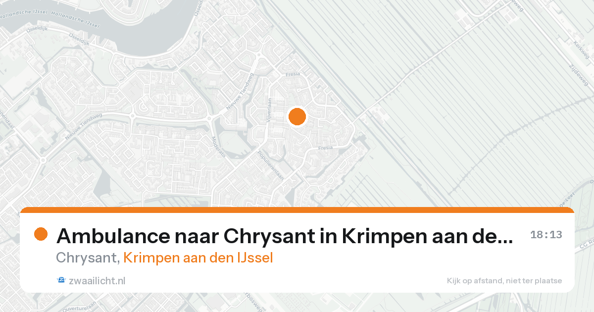 Ambulance naar Chrysant in Krimpen aan den IJssel — 23 aug 2026