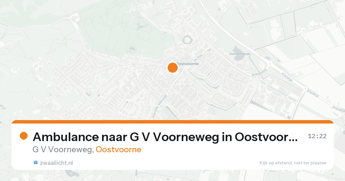 Ambulance naar G V Voorneweg in Oostvoorne — 8 jun 2026