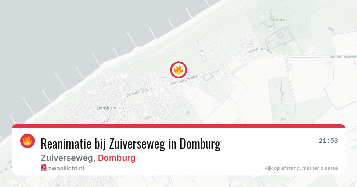 Reanimatie bij Zuiverseweg in Domburg — 8 jun 2026