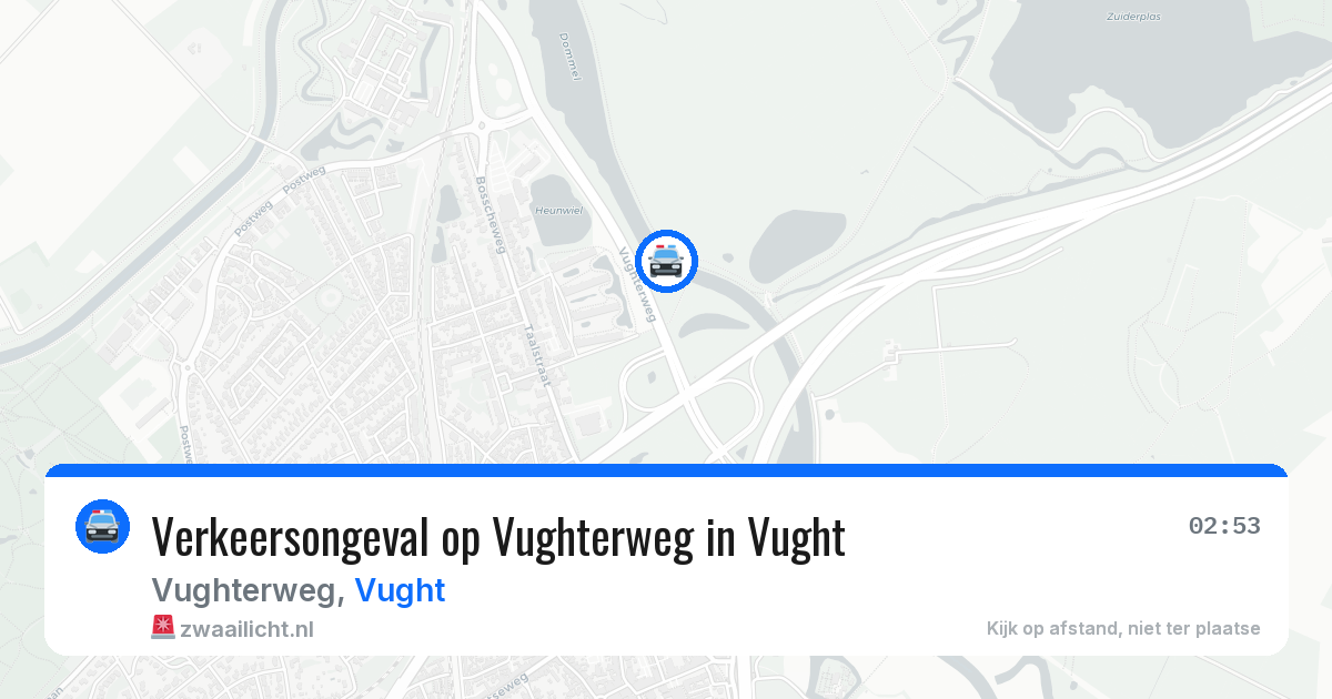 Verkeersongeval op Vughterweg in Vught — 4 aug 2026