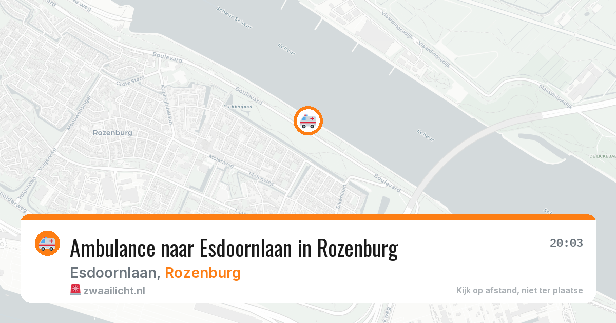 Ambulance naar Esdoornlaan in Rozenburg — 28 jun 2026