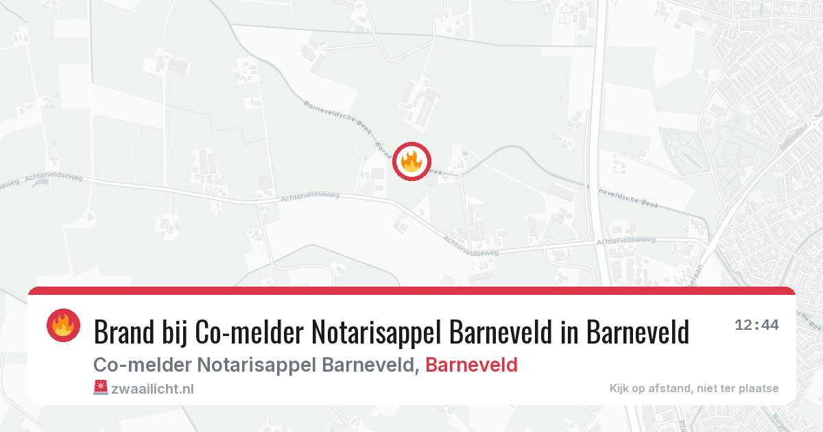 Brand bij Co-melder Notarisappel Barneveld in Barneveld — 27 jul 2026