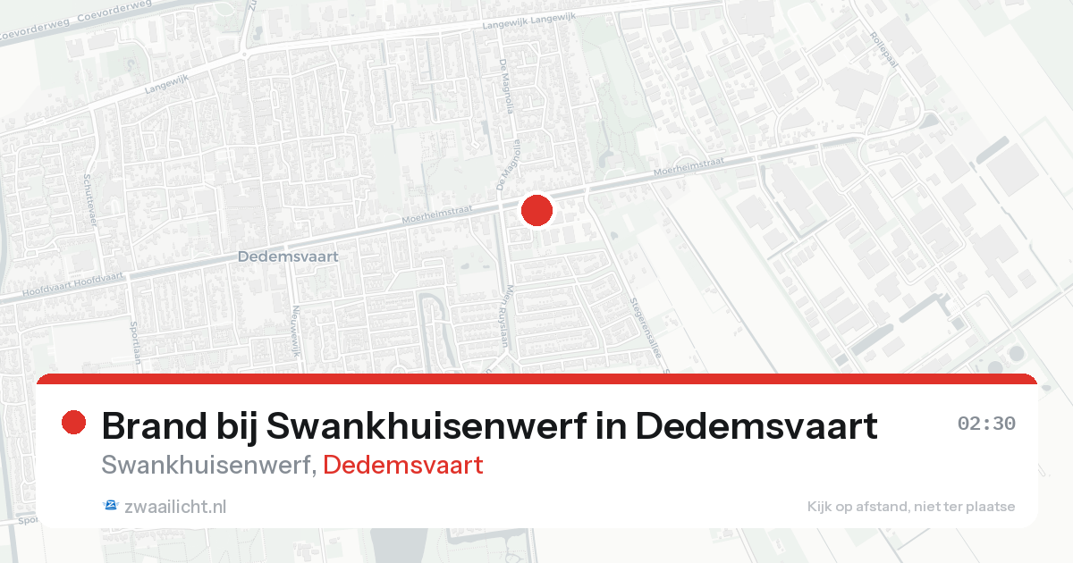 Brand bij Swankhuisenwerf in Dedemsvaart — 19 aug 2026