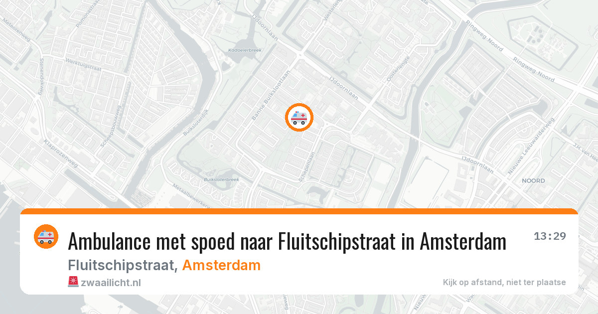Ambulance met spoed naar Fluitschipstraat in Amsterdam — 3 jun 2026