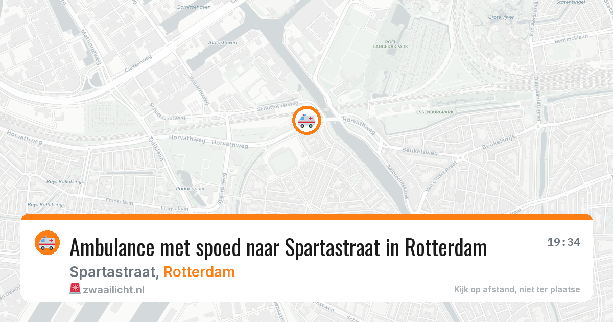 Ambulance met spoed naar Spartastraat in Rotterdam — 21 mrt 2026