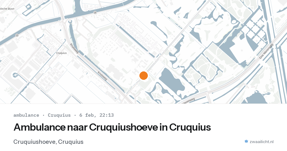 Ambulance naar Cruquiushoeve in Cruquius — 6 feb 2026