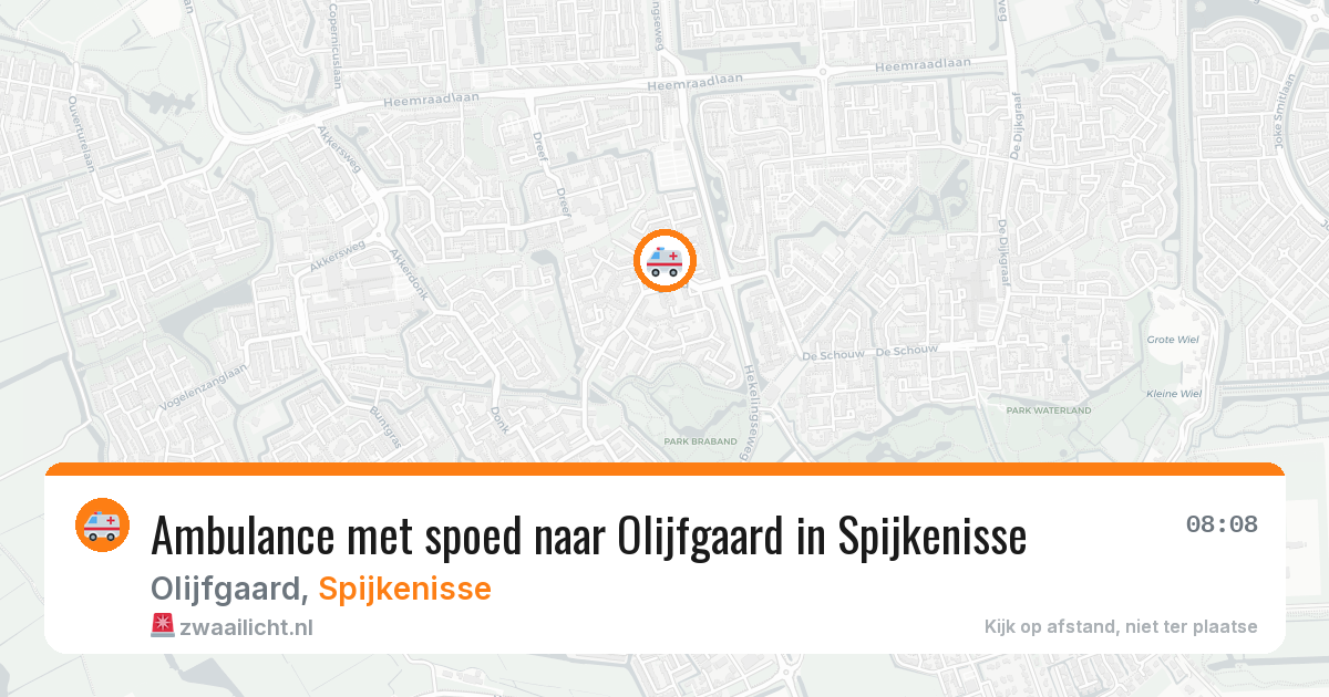 Ambulance met spoed naar Olijfgaard in Spijkenisse — 28 jul 2026