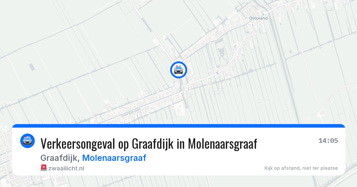 Verkeersongeval op Graafdijk in Molenaarsgraaf — 12 mei 2026
