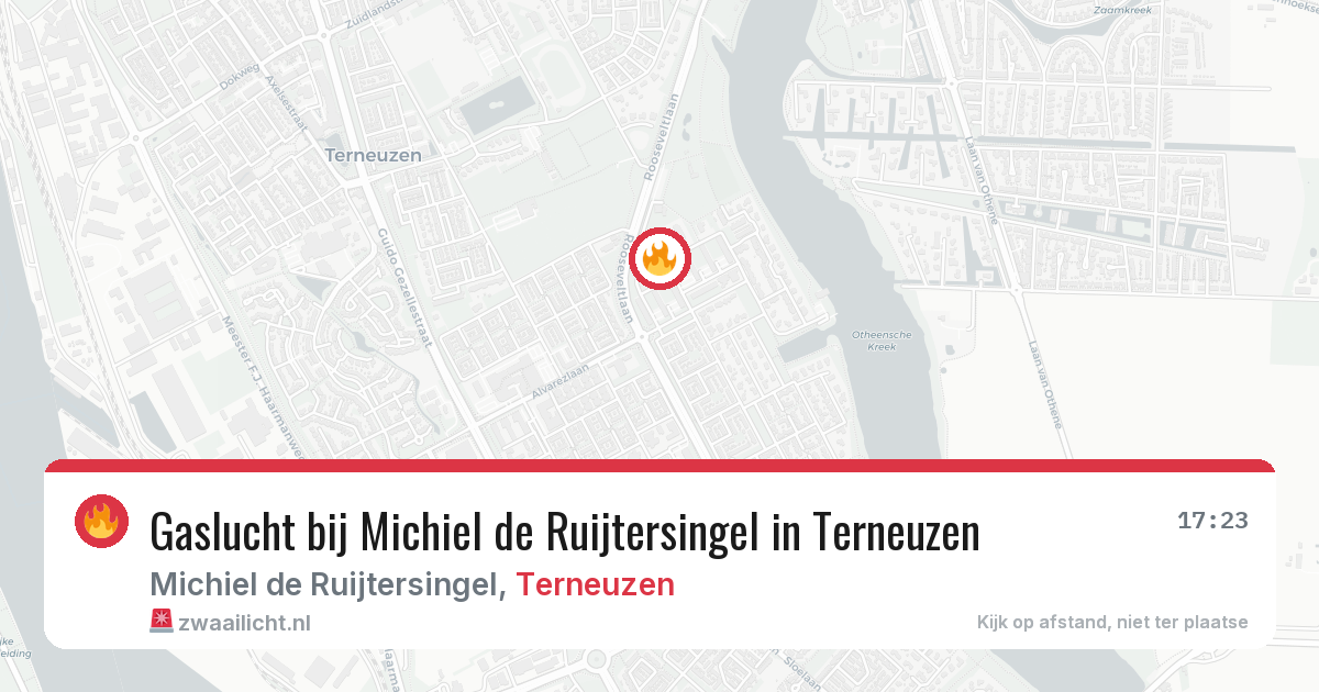 Gaslucht bij Michiel de Ruijtersingel in Terneuzen — 29 mei 2026