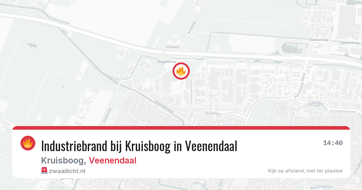 Industriebrand bij Kruisboog in Veenendaal — 19 jun 2026