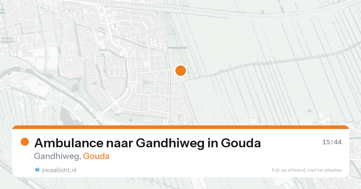Ambulance naar Gandhiweg in Gouda — 16 aug 2026