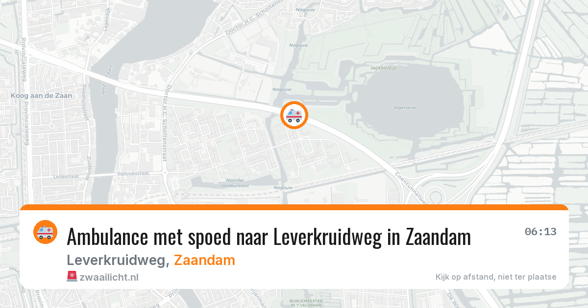 Ambulance met spoed naar Leverkruidweg in Zaandam — 9 aug 2026