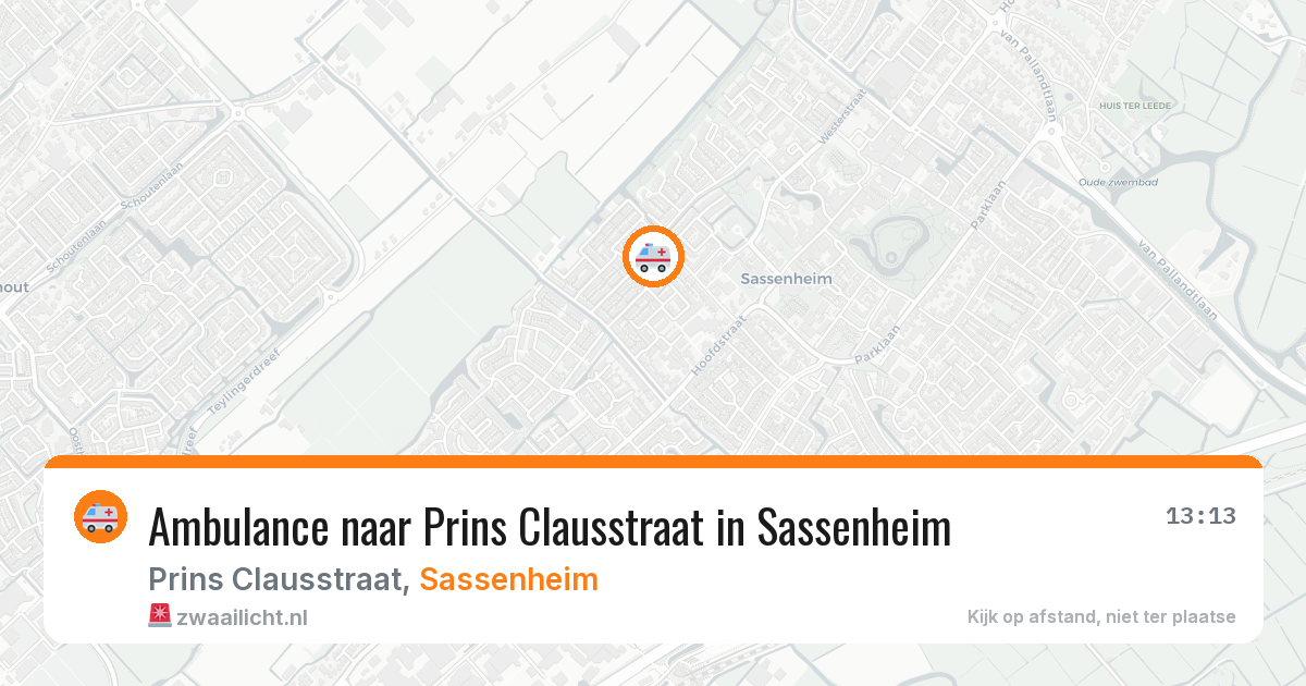 Ambulance naar Prins Clausstraat in Sassenheim — 29 jan 2026