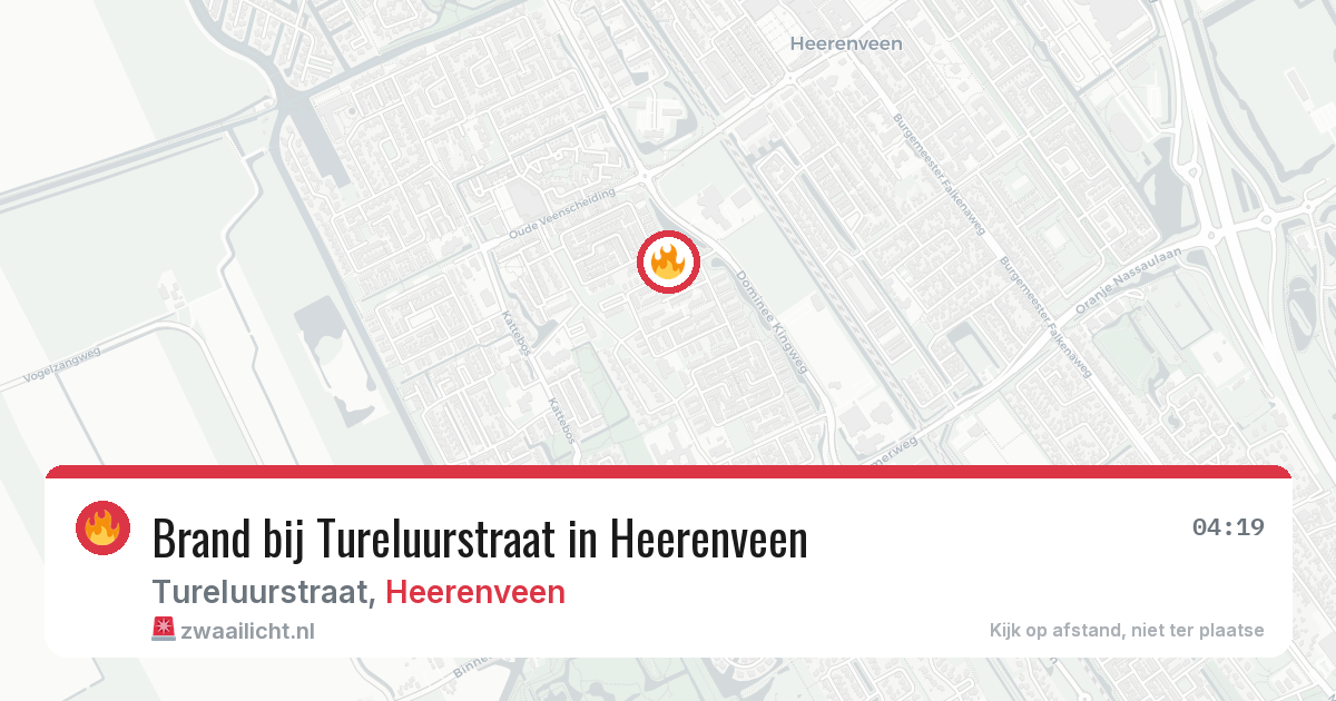 Brand bij Tureluurstraat in Heerenveen — 6 jul 2026