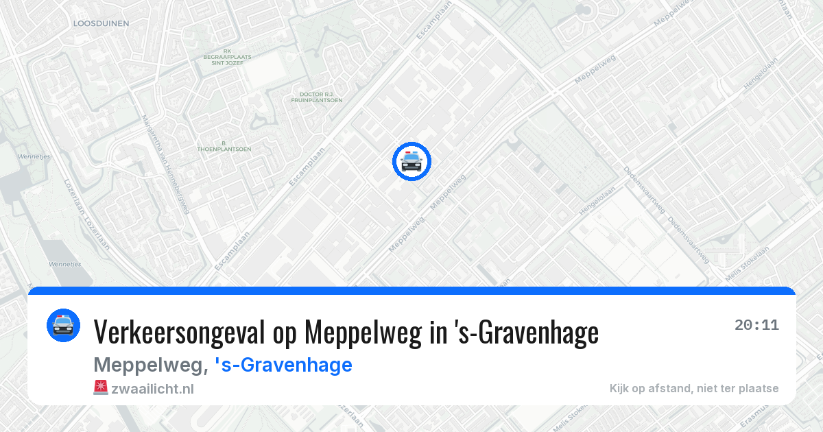 Verkeersongeval op Meppelweg in 's-Gravenhage — 1 apr 2026