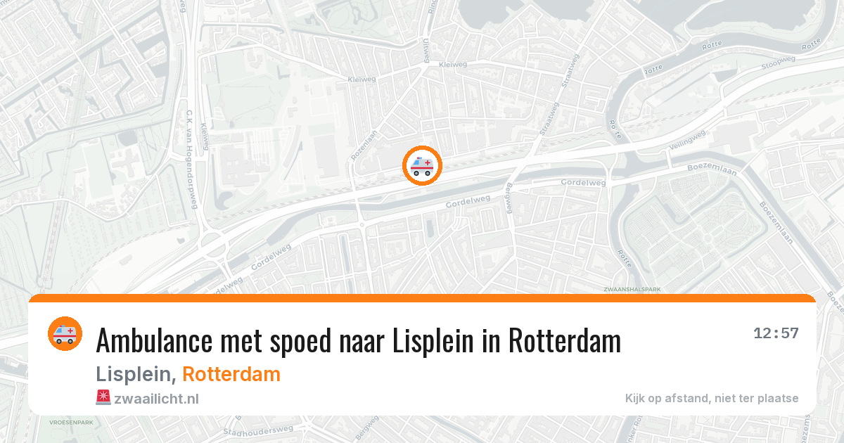 Ambulance met spoed naar Lisplein in Rotterdam — 28 jun 2026