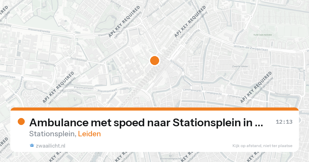 Ambulance met spoed naar Stationsplein in Leiden — 26 aug 2026