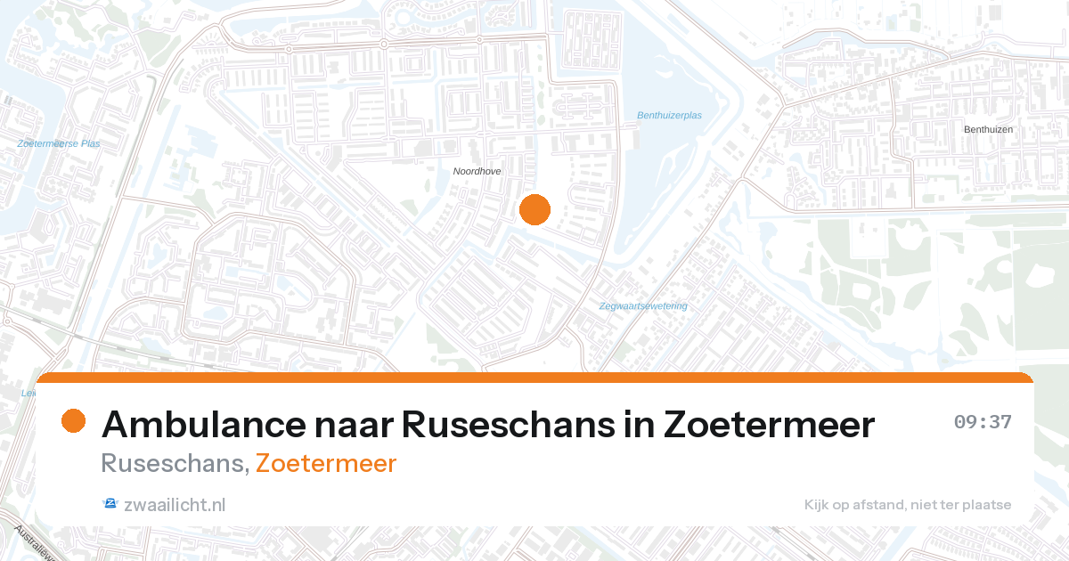 Ambulance naar Ruseschans in Zoetermeer — 27 aug 2026