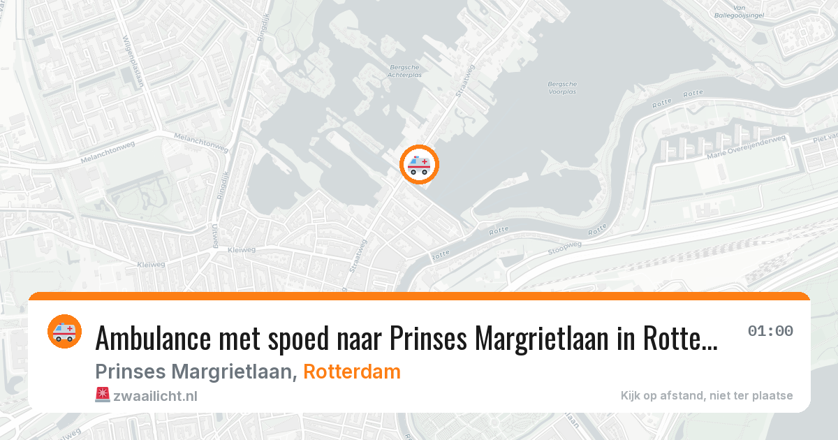 Ambulance met spoed naar Prinses Margrietlaan in Rotterdam — 28 jun 2026