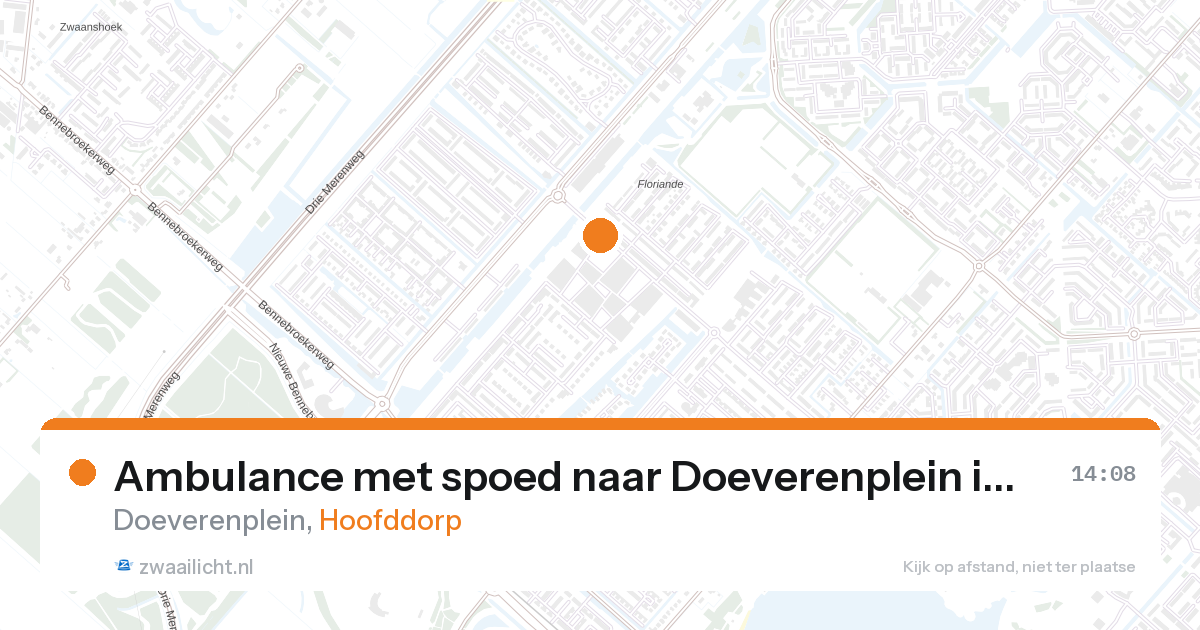Ambulance met spoed naar Doeverenplein in Hoofddorp — 27 aug 2026