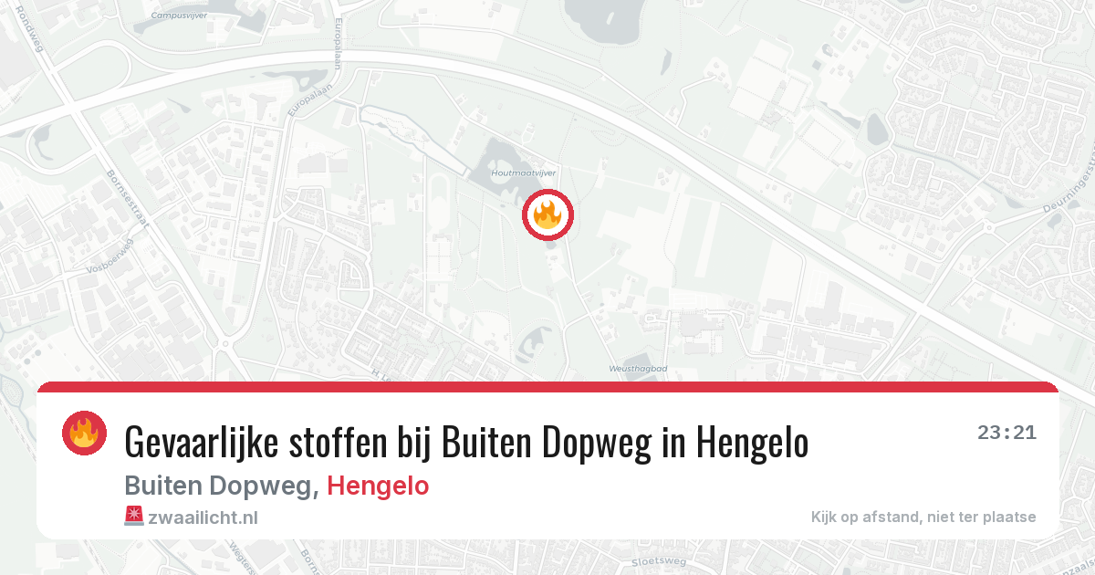 Gevaarlijke stoffen bij Buiten Dopweg in Hengelo — 19 jun 2026