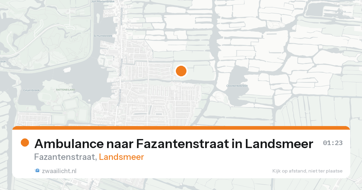 Ambulance naar Fazantenstraat in Landsmeer — 28 mei 2026