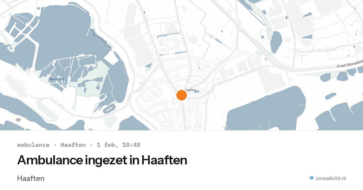 Ambulance ingezet in Haaften — 1 feb 2026