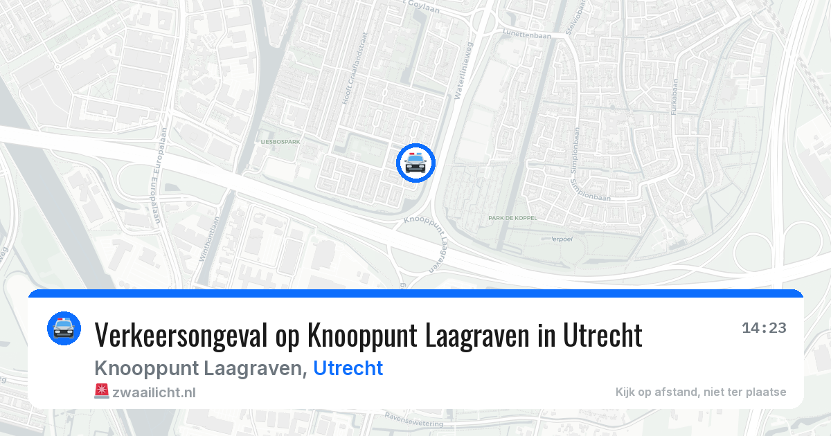 Verkeersongeval op Knooppunt Laagraven in Utrecht — 12 mei 2026