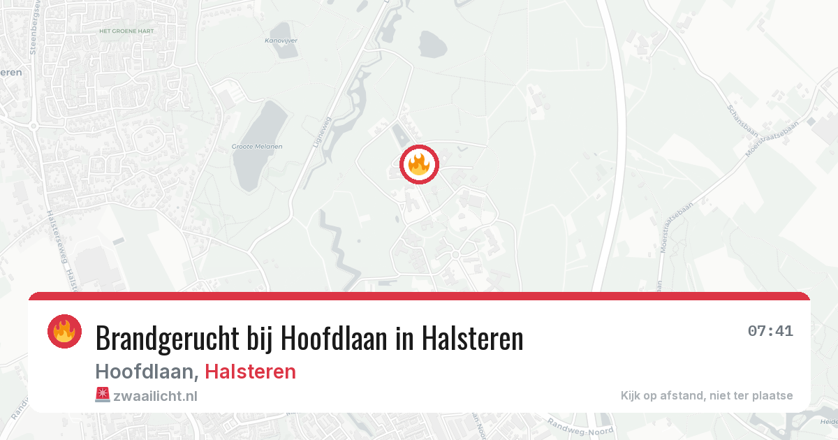 Brandgerucht bij Hoofdlaan in Halsteren — 7 jun 2026