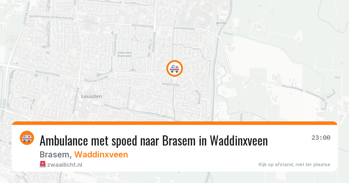 Ambulance met spoed naar Brasem in Waddinxveen — 16 jan 2026