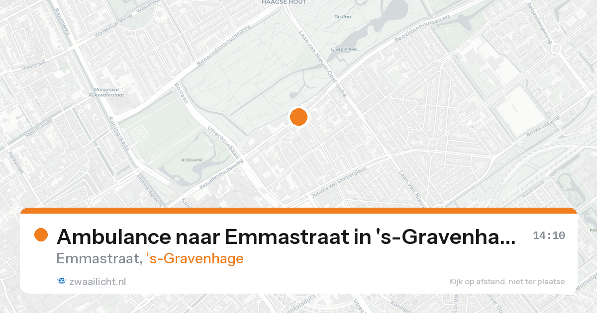 Ambulance naar Emmastraat in 's-Gravenhage — 30 jan 2026