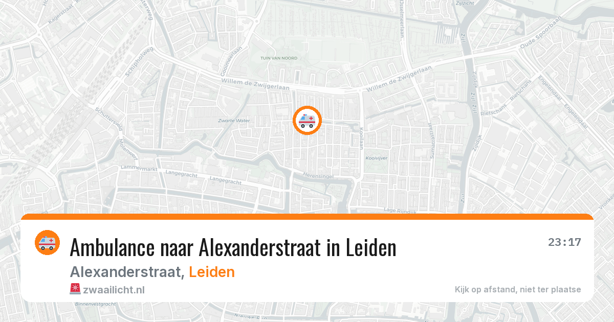 Ambulance naar Alexanderstraat in Leiden — 6 aug 2026