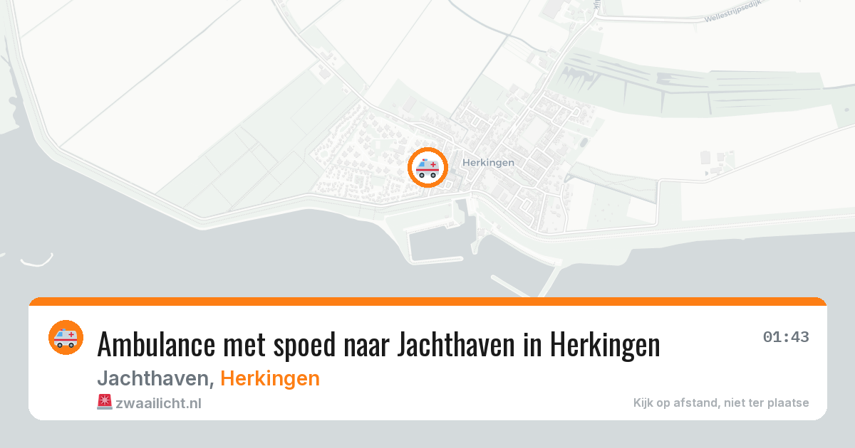 Ambulance met spoed naar Jachthaven in Herkingen — 5 aug 2026