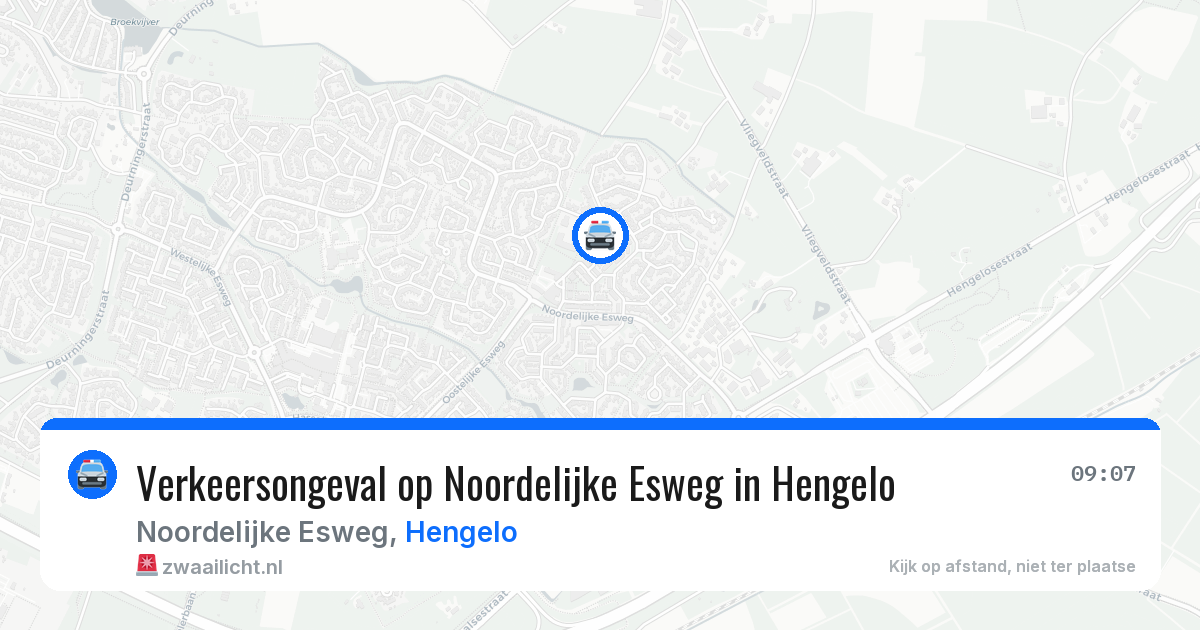 Verkeersongeval op Noordelijke Esweg in Hengelo — 11 feb 2026