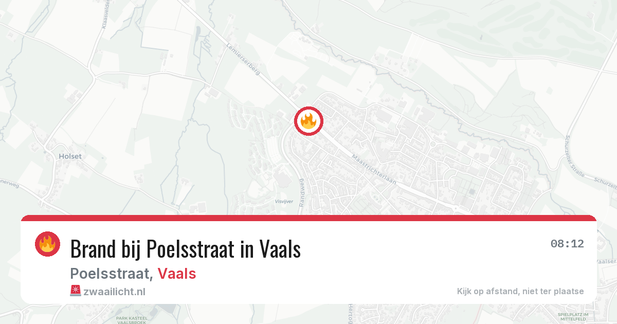 Brand bij Poelsstraat in Vaals — 16 jun 2026
