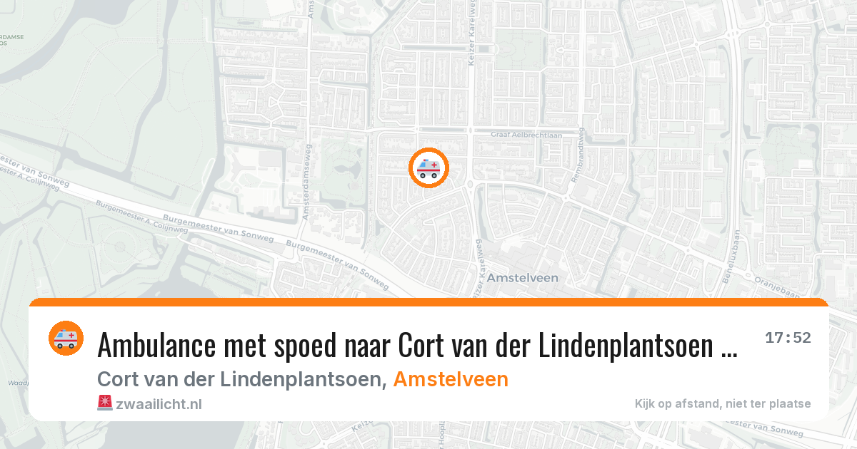 Ambulance met spoed naar Cort van der Lindenplantsoen in Amstelveen — 7 apr 2026