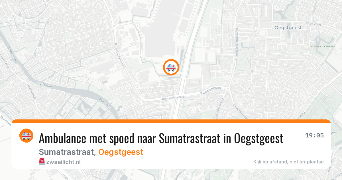 Ambulance met spoed naar Sumatrastraat in Oegstgeest — 11 aug 2026