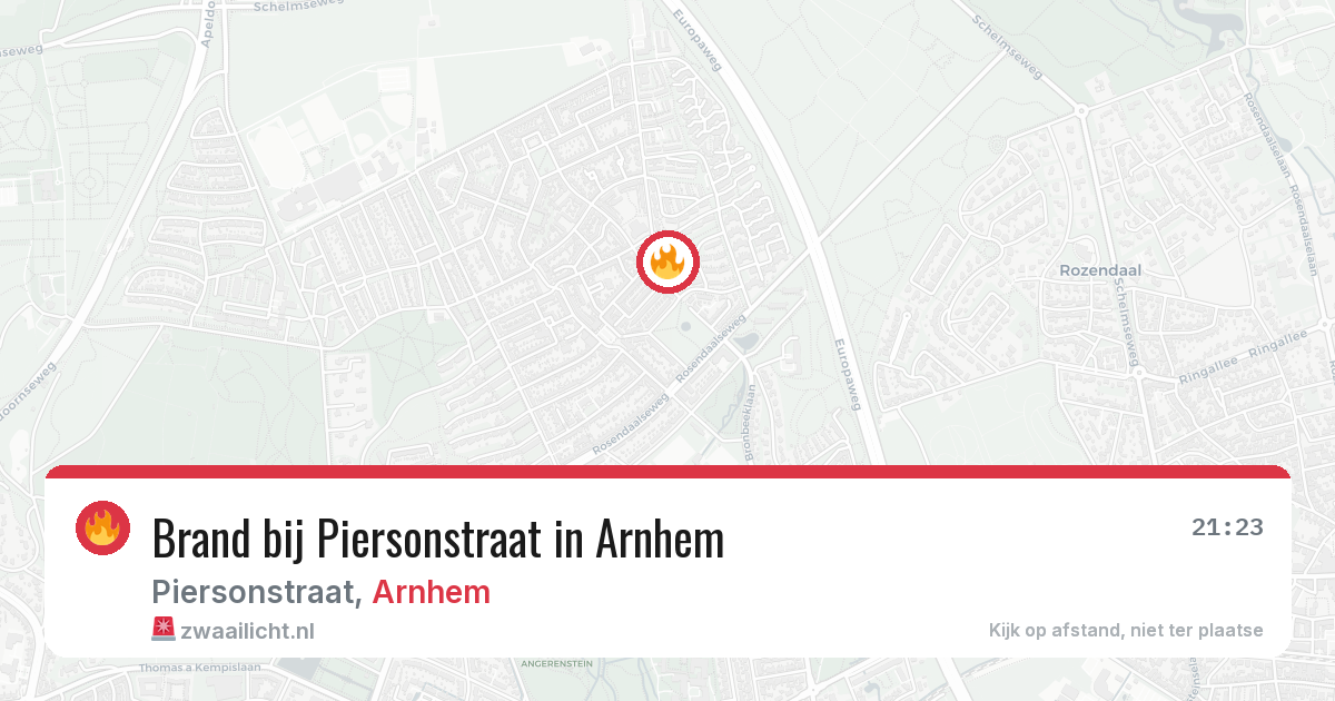 Brand bij Piersonstraat in Arnhem — 26 mei 2026
