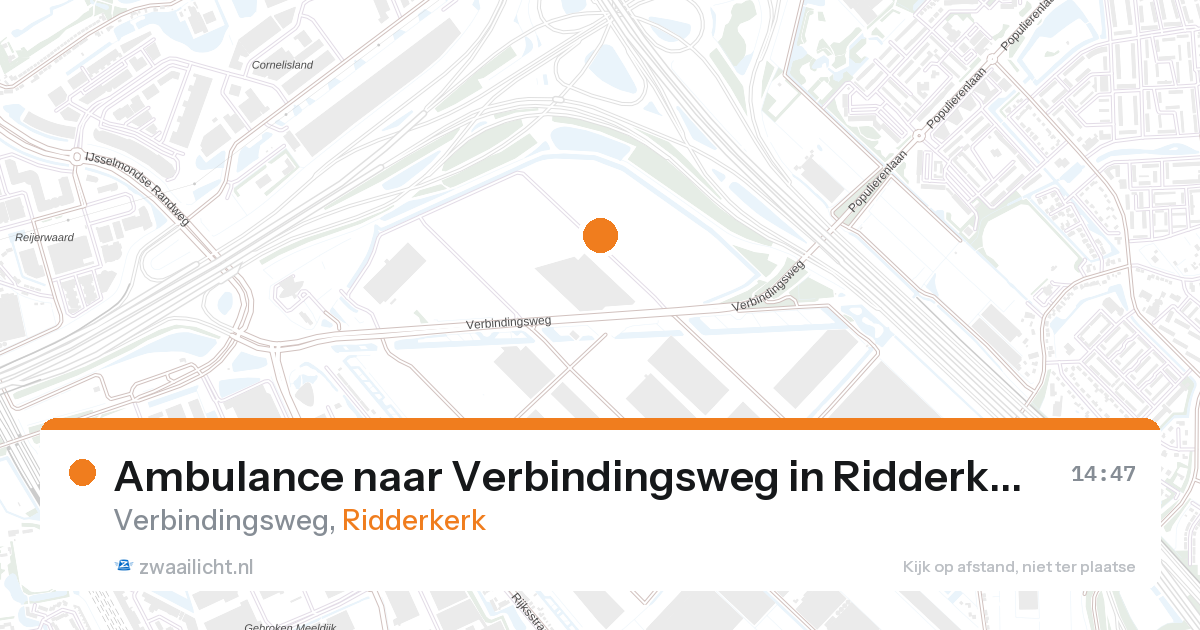 Ambulance naar Verbindingsweg in Ridderkerk — 28 aug 2026