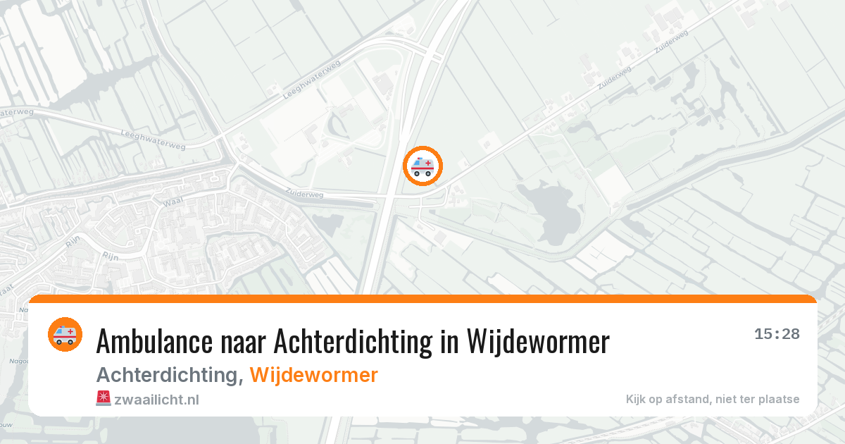 Ambulance naar Achterdichting in Wijdewormer — 15 jun 2026
