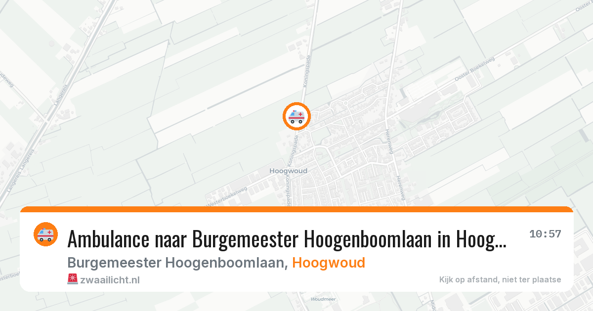 Ambulance naar Burgemeester Hoogenboomlaan in Hoogwoud — 3 mei 2026