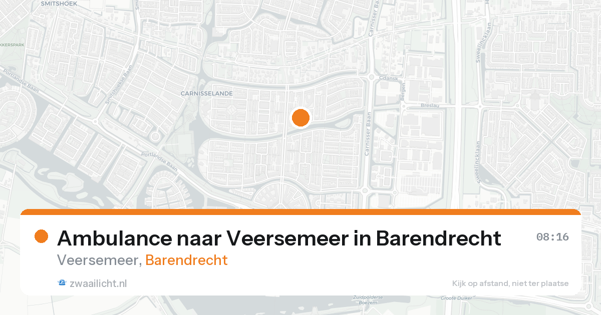 Ambulance naar Veersemeer in Barendrecht — 20 aug 2026