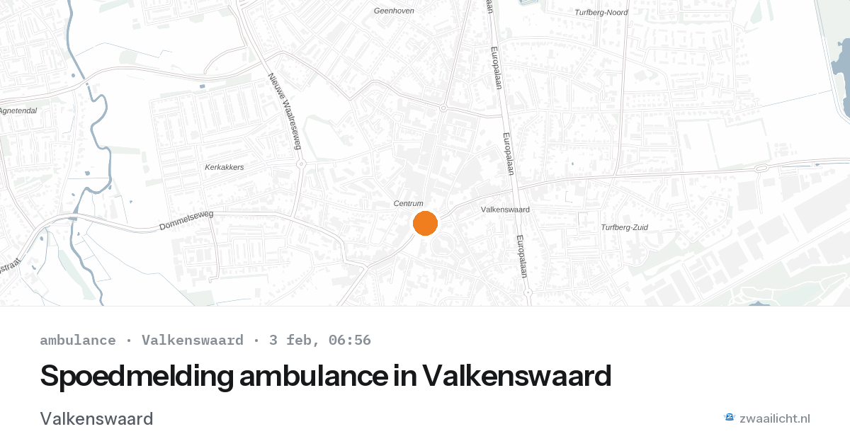 Spoedmelding ambulance in Valkenswaard — 3 feb 2026